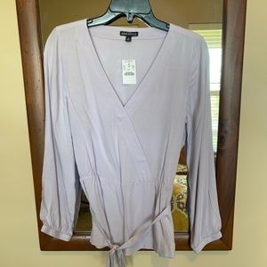 NWT J.Crew Mercantile Long Sleeve Wrap Top Sz 6